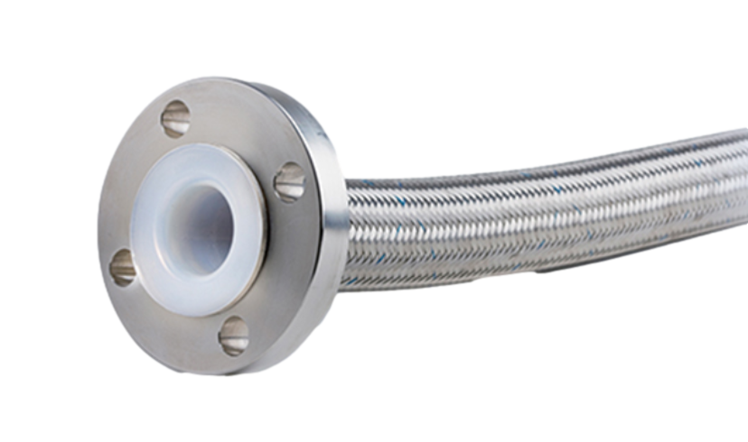 CRANE RESISTOPURE® SST-W, Natural Liner Teflon PTFE Hose w/ Crimp Fittings