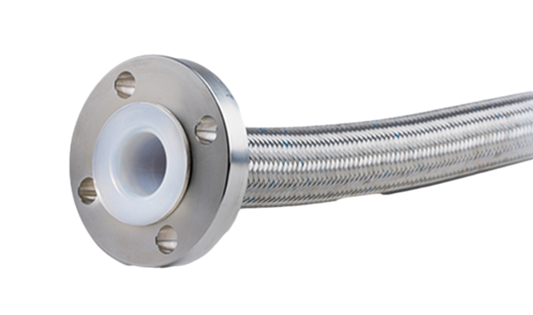 CRANE RESISTOPURE® SST-W, Natural Liner Teflon PTFE Hose w/ Crimp Fittings